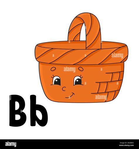 Funny Alphabet Abc Flash Cards Cartoon Cute Character Isolated On