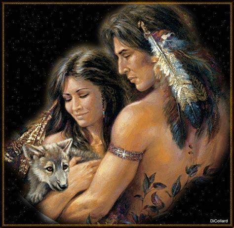Indian Couple Sharing Love~ Native American Artwork Native American