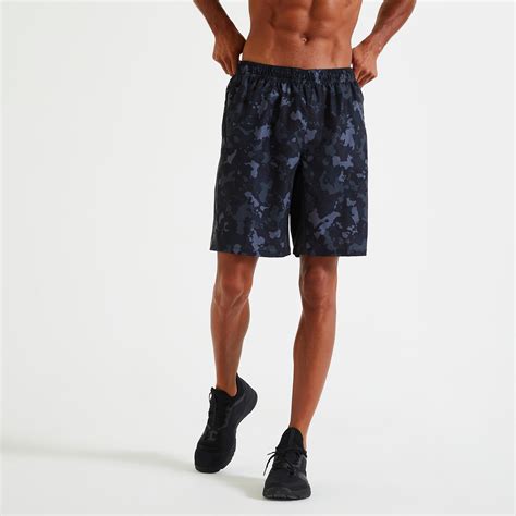 Buy Mens Recycled Polyester Gym Shorts With Zip Pockets Blackgrey