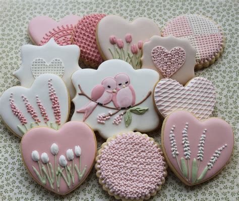 Pink Floral Cookie Set By Miss Biscuit Flower Cookies Wedding