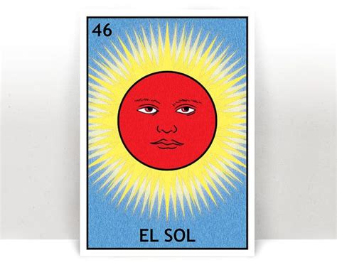 Individual Cartas De Loteria Mexicana El Sol
