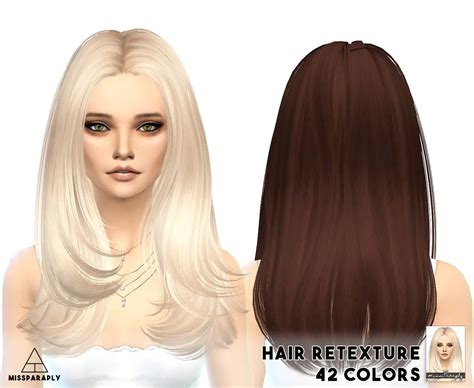 Sims 4 Hairs Miss Paraply Skysims Hairs Retextured