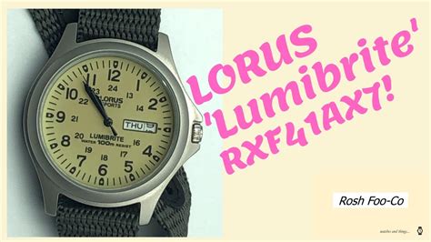 Lorus Rxf41ax7 Lumibrite Review Youtube