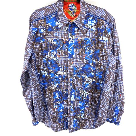 Robert Graham Rare Robert Graham Limited Edition Blue Camo Shirt Grailed