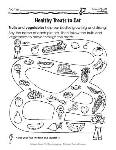 Webmd offers tips for teaching your kids about nutrition. Healthy Treats to Eat | Worksheets & Printables ...