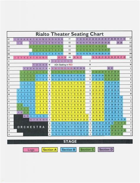 Sight And Sound Seating Chart With Seat Numbers