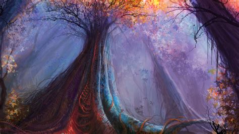 Magic Tree Painting 4k Tree Wallpapers Painting Wallpapers Hd