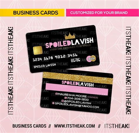 Creating professional business cards is easy with adobe spark. Credit Card Style Business Cards - Customized For Your ...