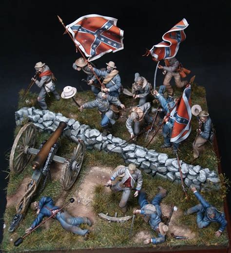 54mm Scratchbuild Diorama Representing The Battle Of Gettysburg By