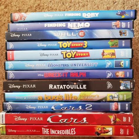Disney Pixar Dvd Lot 12 Movies Toy Story Cars Bugs Life Incredibles