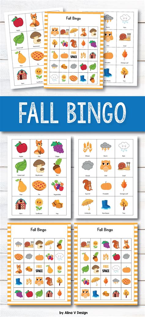 Fall Bingo Cards Preschool Autumn Bingo Fall Games Activities Fall