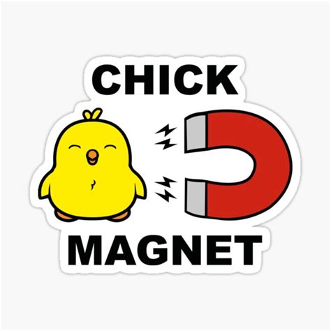 Chick Magnet Sticker By Amazingvision Redbubble