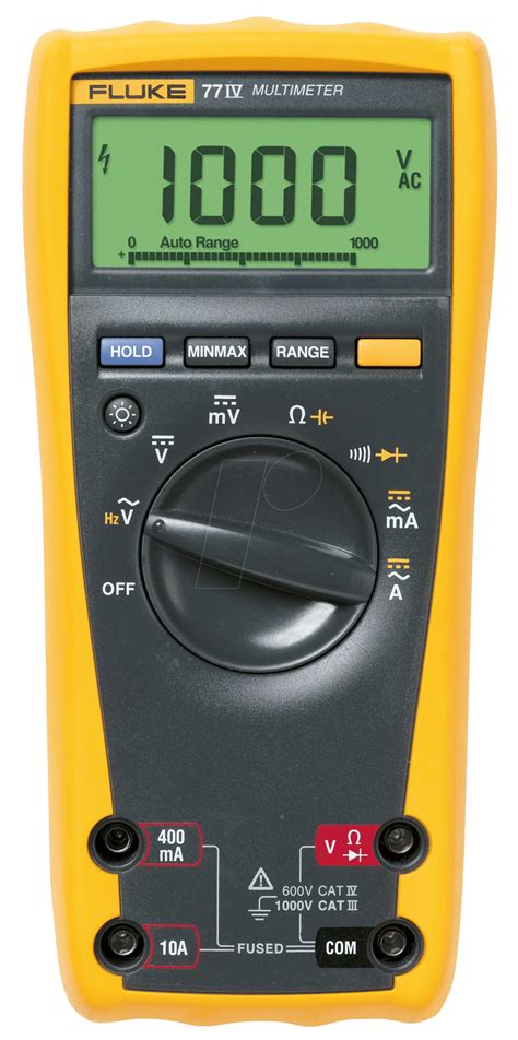 A multimeter is an instrument used to check for ac or dc voltages, resistance and continuity of electrical components, and small amounts of current in circuits. FLUKE 77 IV: Digitale multimeter 77 IV, voor in de ...