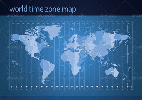 Time Zone Vector Map By Restart Graphicriver