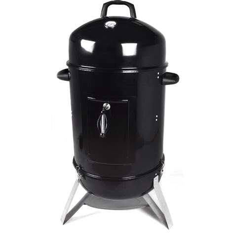 The outsunny portable charcoal bbq features a set of 2 seasoning plates, a side basket, and a bottom storage. Contempo Charcoal BBQ Charcoal Smoker Grill | BIG W