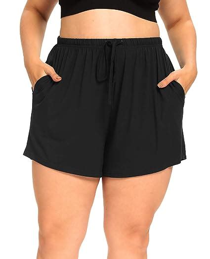buy womens plus size pajama shorts summer sleepwear lounge yoga sleep shorts with pockets 4x
