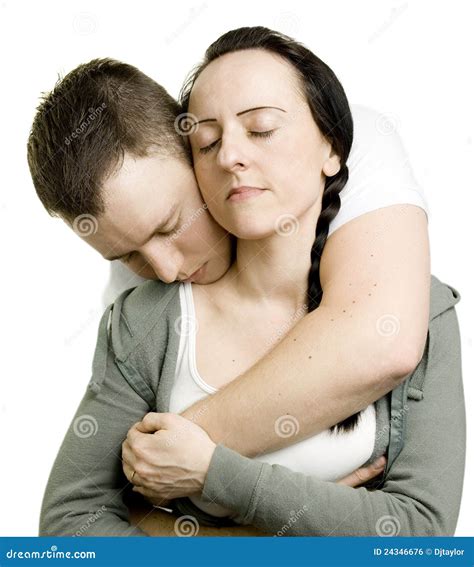 Couple In Loving Embrace Stock Photo Image Of People