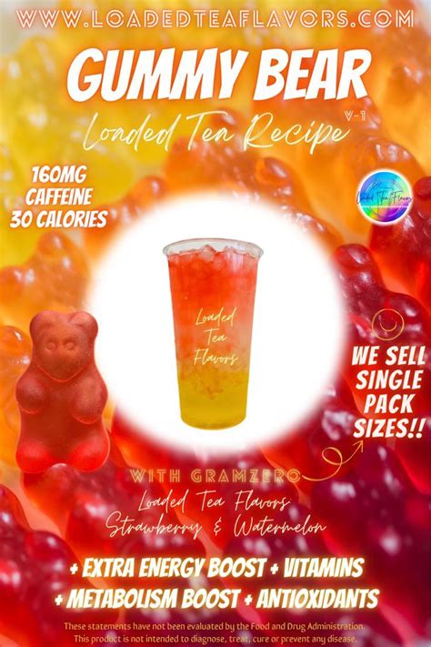Gummy Bear Loaded Tea Recipe Using Gramzero And Herbalife Gummy Bear Flavors Energy Tea