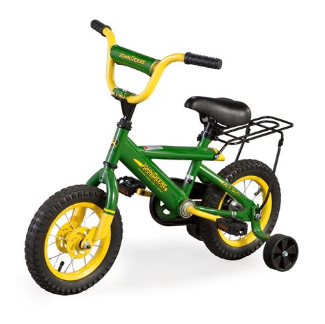 John Deere 12 In Boys Bicycle Kids Bike With Training Wheels And