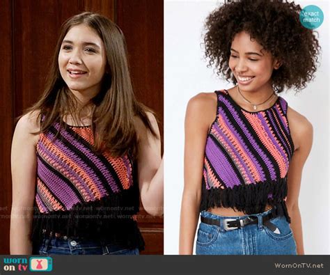 Wornontv Rileys Purple And Pink Striped Knit Top On Girl Meets World
