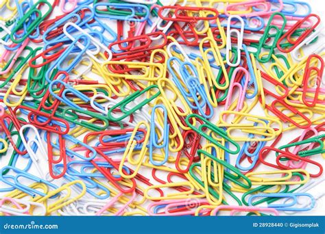 Colorful Paper Clips Stock Photo Image Of Letters Color 28928440