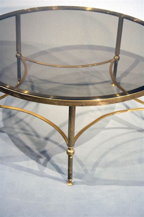 Brass starburst round coffee table. Antiques Atlas - Large Brass Round Coffee Table