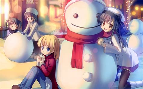 Cute Anime Christmas Wallpapers Hd Hd Background Images