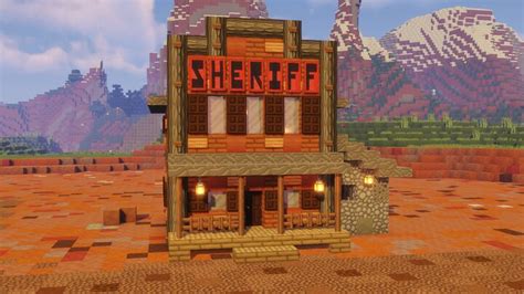Minecraft Sheriffs Office Tutorial How To Build A Sheriffs Office