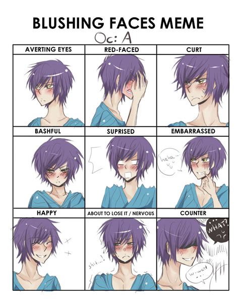 Blushing Faces Meme 3 By Pineap On Deviantart