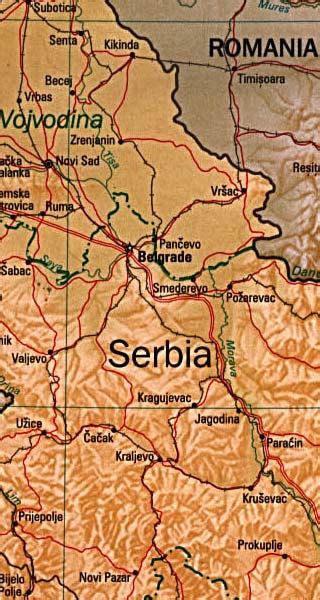Serbia Maps Including Outline And Topographical Maps