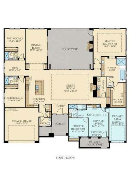 Yes, it is indeed possible! 36 trendy house plans ranch in law suite bedrooms | New house plans, Ranch house plans ...