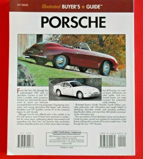 Illustrated Porsche Buyers Guide Dean Batchelor Th Edition Nice