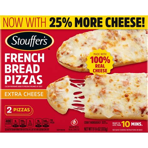 Extra Cheese French Bread Frozen Pizza Official Stouffers