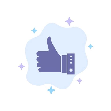 Like Finger Gesture Hand Thumbs Up Yes Blue Icon On Abstra Accept