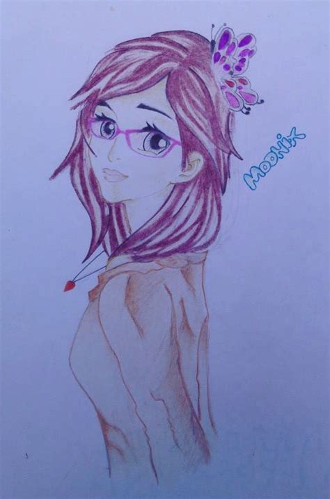 Anime Girl Colored Pencil Drawing