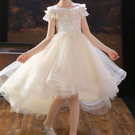 Luxury Dresses Baby Girls Flower Princess Ball Gown Party Tutu Trailing