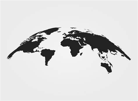 Black World Map Vector Isolated On White Background 2302464 Vector Art