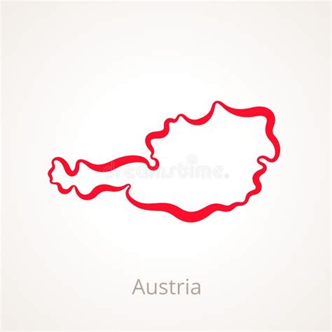 Austria Outline Map Stock Vector Illustration Of Austria 104139932