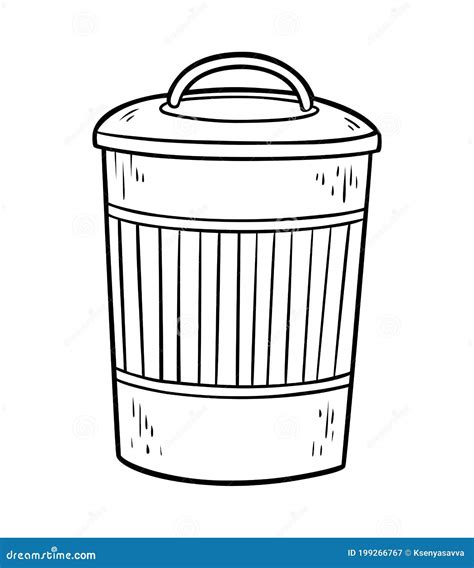 Garbage Can Coloring Page