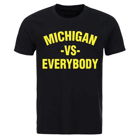 New Michigan Vs Everybody Mens T Shirt Short Sleeve Cotton Tee Shirts