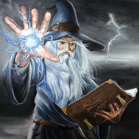 Wizards Final Judgement Painting By Louis Monnich