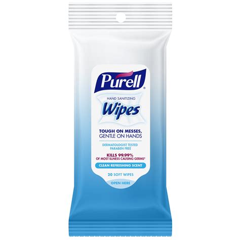 Pack Of 6 Purell Hand Sanitizing Wipes Clean Refreshing Scent 20 Ct Travel Pack