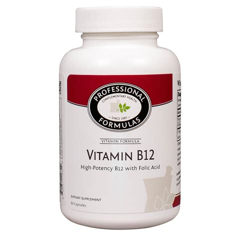 Professional Formulas Vitamin B12 W Folic Acid 60 Caps Pf0194 Ebay