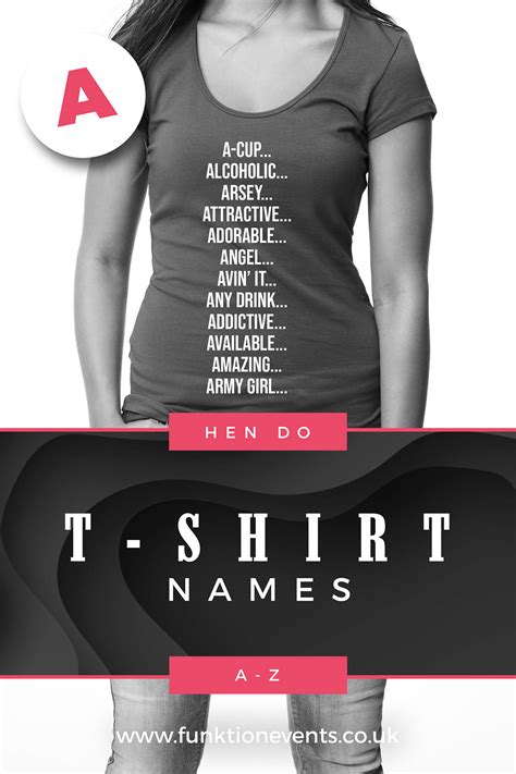 Hen Party T Shirt Nickname List Cheeky Catchy Naughty And Fun