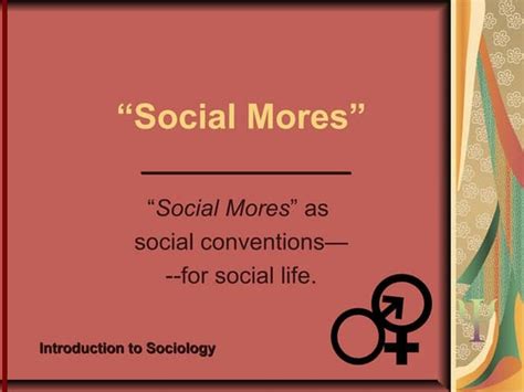 social mores definition sociology 101