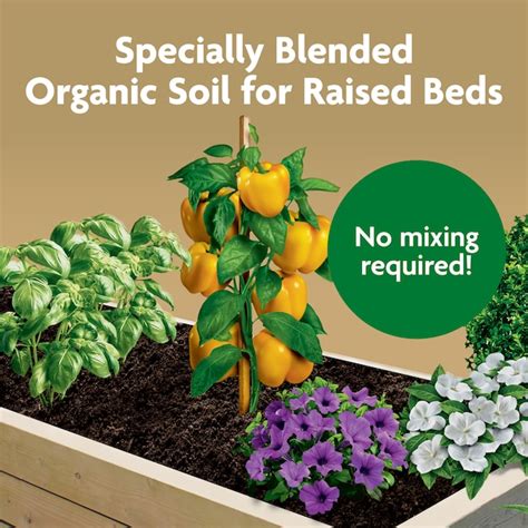 Miracle Gro 15 Cu Ft Fruit Flower And Vegetable Organic Raised Bed
