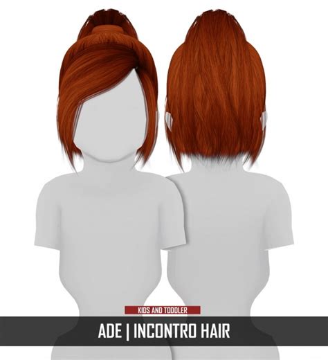 Ade Incontro Hair Kids And Toddler Version By Thiago Mitchell Sims 4 Hair