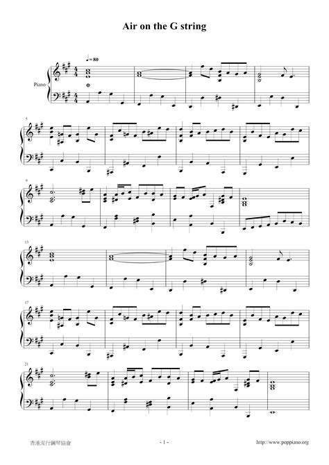 Bach Air On The G String Sheet Music Pdf Free Score Download ★