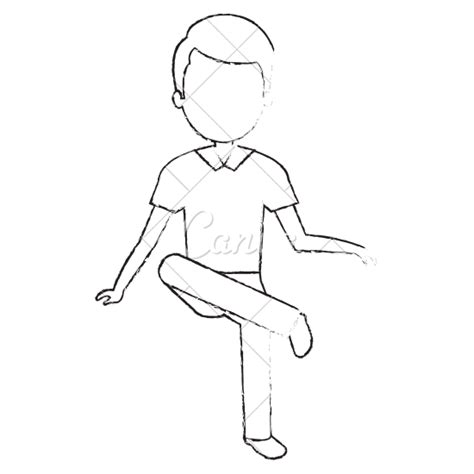 How To Draw A Cartoon Person Sitting Down