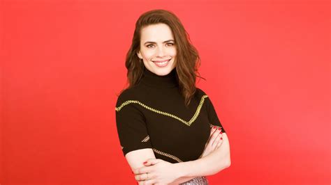 Download Wallpaper 3840x2160 Hayley Atwell Red Head Smile 4k